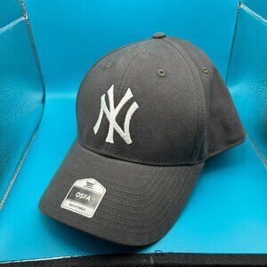 New York Yankees Hat Adult Dark Gray Adjustable Strap MLB Fan Favorite Cap